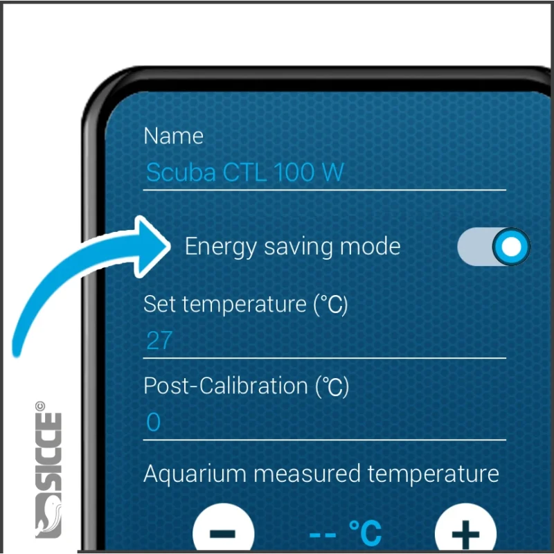 SICCE SCUBA CONTACTLESS 400W акваріумний нагрівач з електронним термостатом та NFC налаштуванням AquaDeco Shop