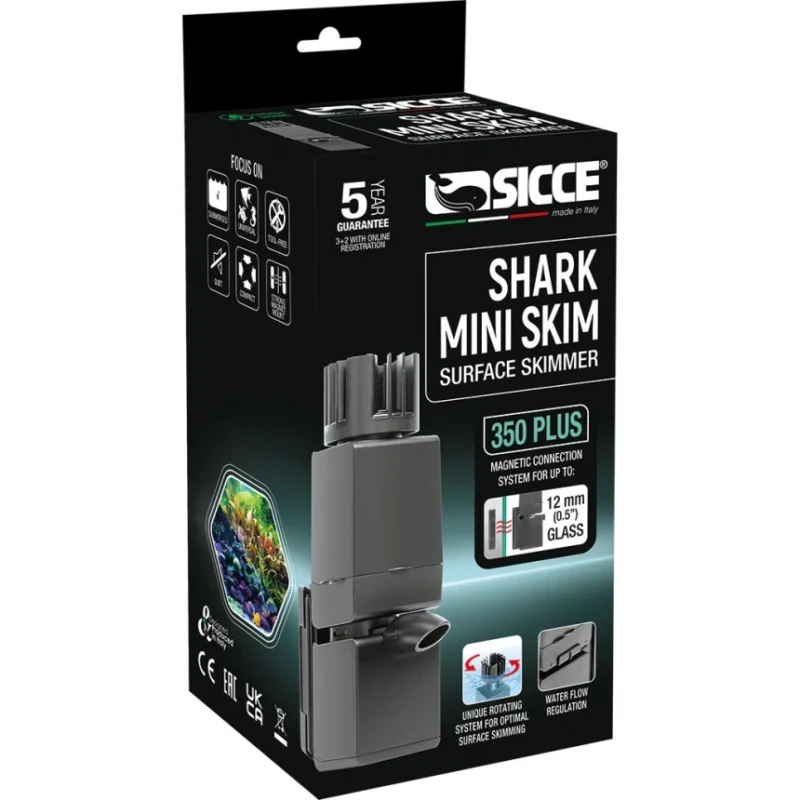 SICCE SHARK MINI SKIM 350 PLUS поверхневий скімер на магнітному кріпленні AquaDeco Shop