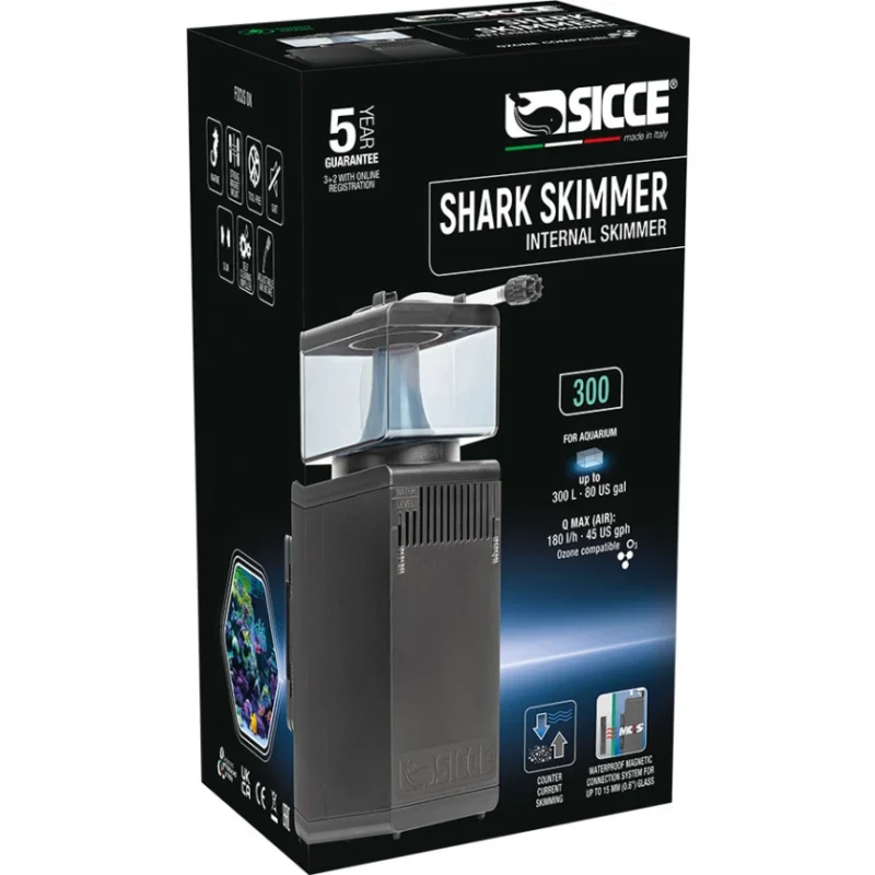 SICCE SHARK SKIMMER 300 скімер для морських акваріумів до 300л AquaDeco Shop