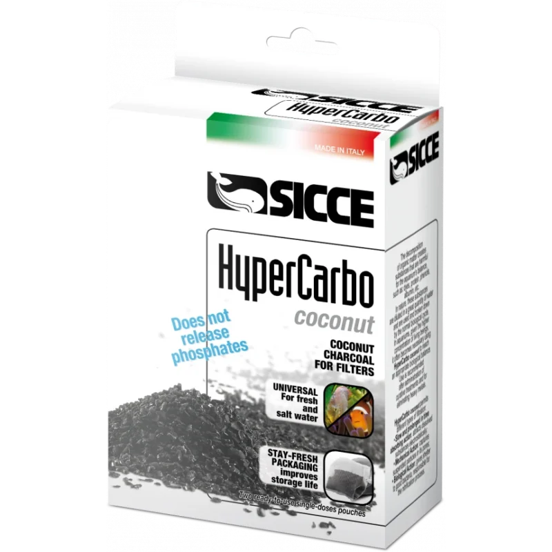 SICCE HYPERCARBO COCCO вугілля тривалої дії 2х150г AquaDeco Shop