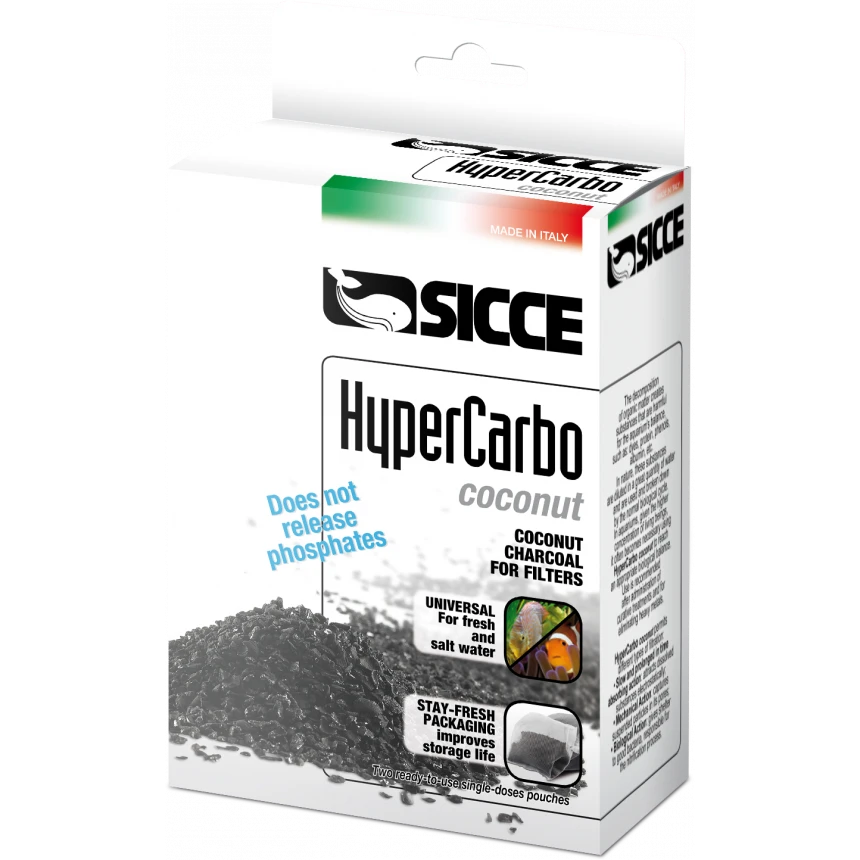 SICCE HYPERCARBO COCCO вугілля тривалої дії 2х150г AquaDeco Shop