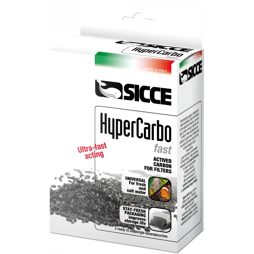 SICCE HYPERCARBO FAST вугілля швидкої дії 3х100г AquaDeco Shop